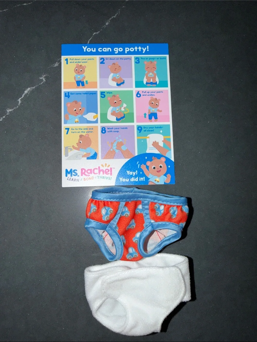 Ms. Rachel Potty Time with Bean Plush Toy Bear Set | Potty Training | Ages 18M–3